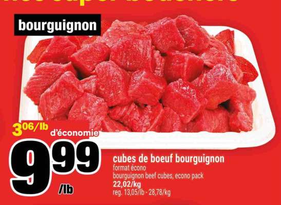CUBES DE BOEUF BOURGUIGNON