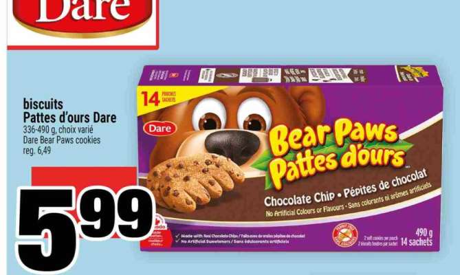 BISCUITS PATTES D'OURS DARE