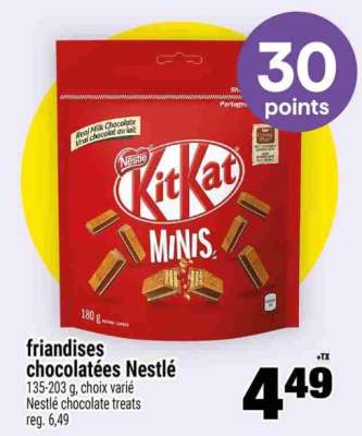 FRIANDISES CHOCOLATÉES NESTLÉ