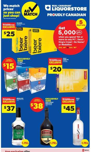 Real Canadian Liquorstore Flyer - October 14, 2026 - October 18, 2026.