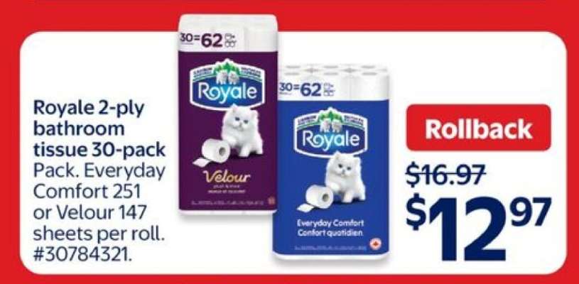 Royale 2-Ply Bathroom Tissue 30-pack