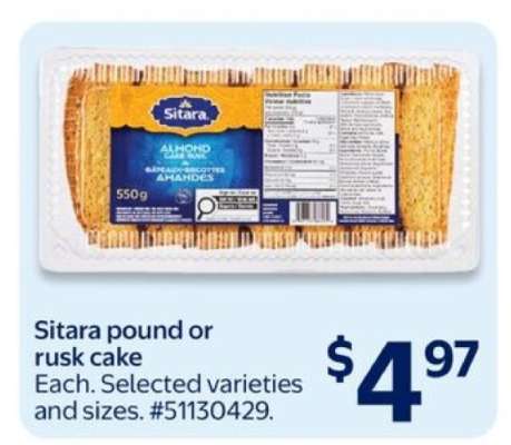 Sitara pound or rusk cake