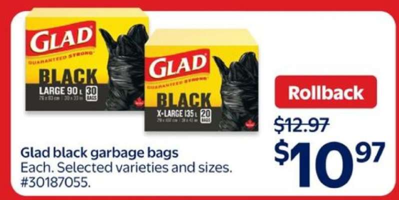 Glad Black Garbage Bags