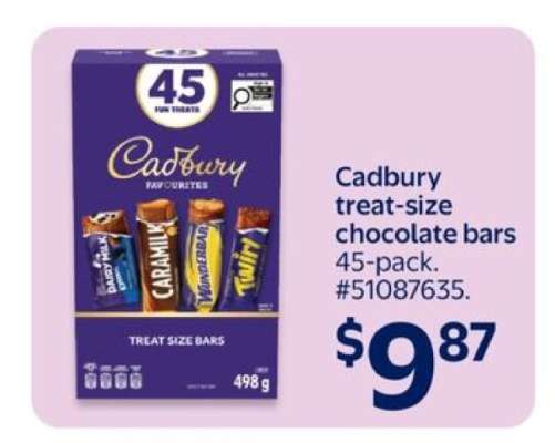 Cadbury treat-size chocolate bars