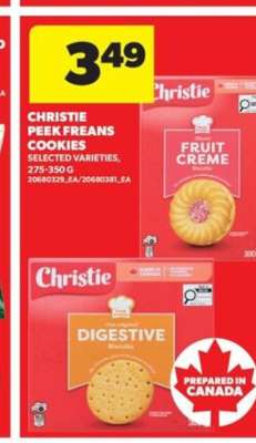 Christie Peek Freans Cookies