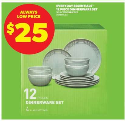 Everyday Essentials 12 Piece Dinnerware Set