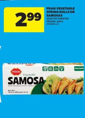 PRAN Vegetable Spring Rolls or Samosas