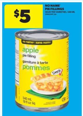 No Name Pie Fillings