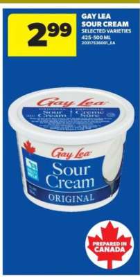 GAY LEA SOUR CREAM