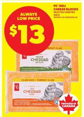 PC Deli Cheese Blocks
