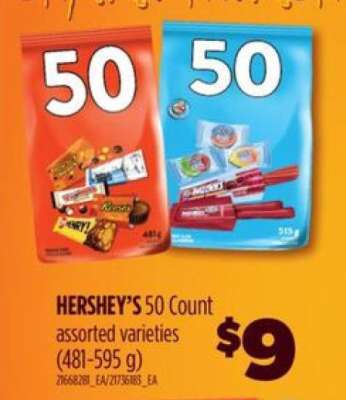 HERSHEY'S 50 Count