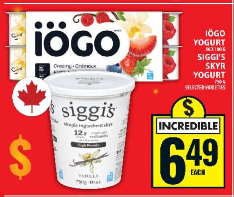 IÖGO Yogurt / Siggi's Skyr Yogurt