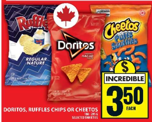 Doritos, Ruffles Chips or Cheetos