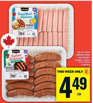 SELECTION FRESH PORK SAUSAGES FAMILY PACK