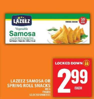 LAZEEZ Samosa or Spring Roll Snacks