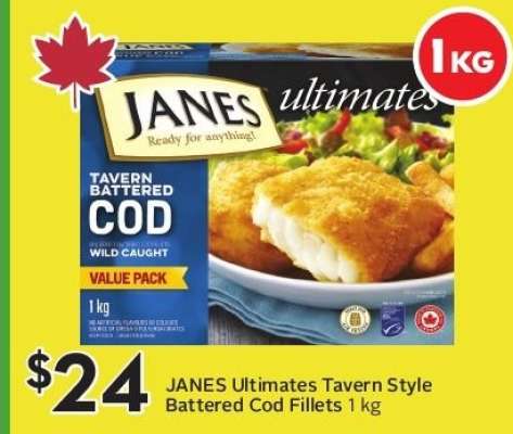JANES Ultimates Tavern Style Battered Cod Fillets 1 kg