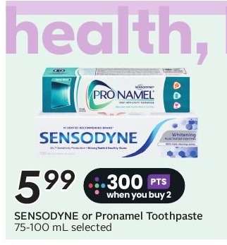 Sensodyne or Pronamel Toothpaste