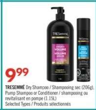 TRESEMMÉ Dry Shampoo / Pump Shampoo or Conditioner