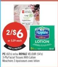 PC (60's) or/or ROYALE VELOUR (54's)