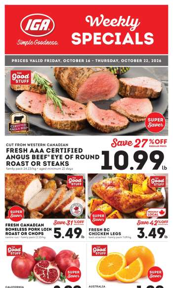 thumbnail - IGA Simple Goodness flyer